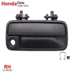 มือดึงนอก มือจับอันนอก มือเปิดนอกประตู ด้านหน้า-ข้างขวา 1 ชิ้น สีดำ สำหรับ Honda Civic ปี 1988-1991